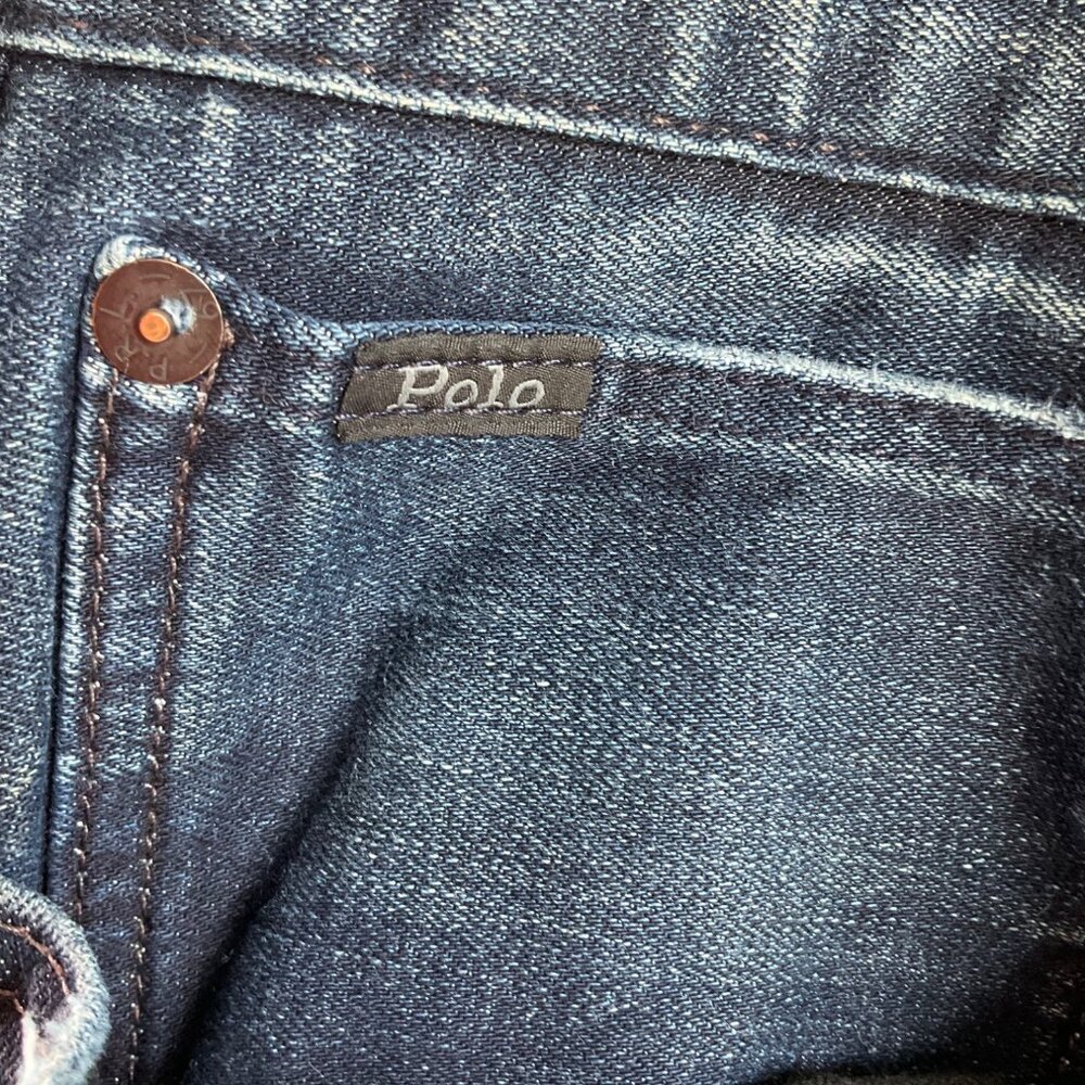 Polo Ralph Lauren Mens 40x30 The Sullivan Slim Denim Jeans Dark Wash Stretch - Picture 7 of 15